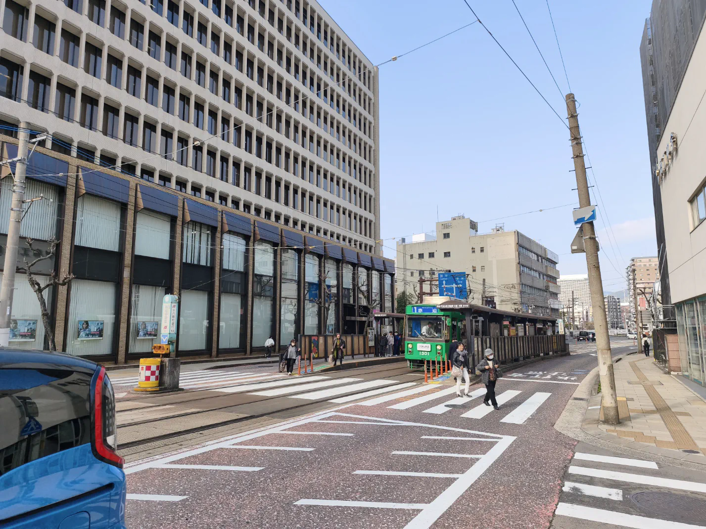 長崎中華街付近の路面電車